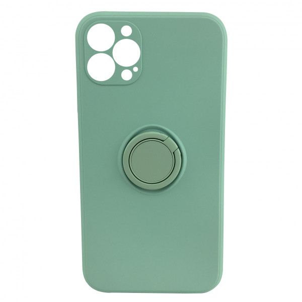 Чехол iPhone 12 Pro Silicone Case with Ring Holder (mint) - фото Чехол iPhone 12 Pro Silicone Case with Ring Holder (mint)