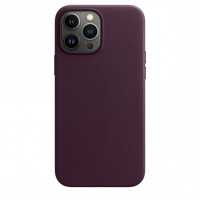 Чехол для iPhone 13 Pro Apple Leather Case with MagSafe (Dark Cherry)
