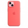 Чехол для iPhone 15 Apple Silicone Case with MagSafe (Guava)