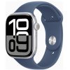 Apple Watch Series 10 GPS 46mm Silver Alu. Case w. Denim Sport Band - M/L (MWWM3)