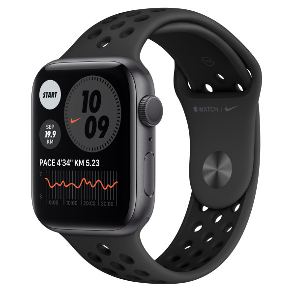 Apple Watch Nike SE GPS 44mm Space Gray Aluminum Case w. Anthracite/Black Nike Sport B. (MYYK2UL/A) UACRF