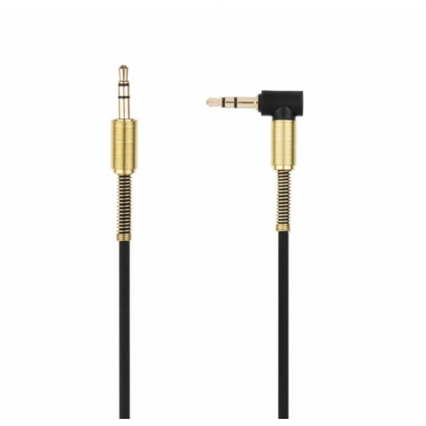 Кабель 3,5"-3.5" 1m Gelius Black (боковой) - фото Кабель 3,5"-3.5" 1m Gelius Black (боковой)