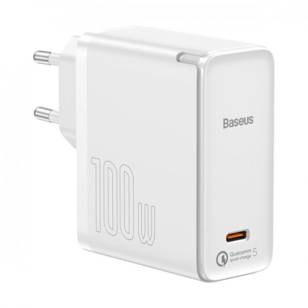 Сетевое зарядное устройство Baseus GaN2 Fast Charger 1C 100W/Mini White Cable Type-C to Type-C 100W (White)