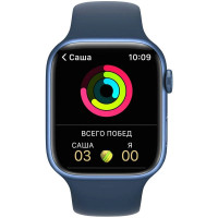 Apple Watch Series 7 GPS 45mm Blue Aluminum Case With Blue Sport Band
