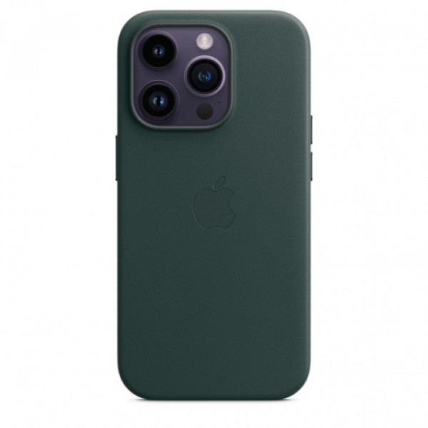 Чехол для iPhone 14 Pro Apple Leather Case with MagSafe (Forest Green)