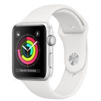 Apple Watch Series 3 GPS 38mm Silver Aluminum w. White Sport band (MTEY2FS/A) UACRF