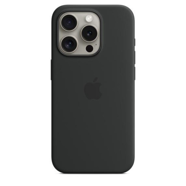 Чехол для iPhone 15 Pro Apple Silicone Case with MagSafe (Black) - фото Чехол для iPhone 15 Pro Apple Silicone Case with MagSafe (Black)