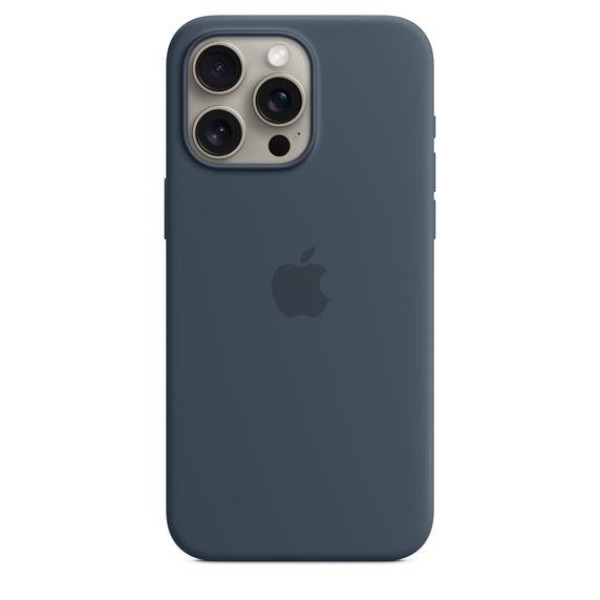 Чехол для iPhone 15 Pro Max Apple Silicone Case with MagSafe (Storm Blue) - фото Чехол для iPhone 15 Pro Max Apple Silicone Case with MagSafe (Storm Blue)
