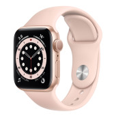 Apple Watch Series 6 GPS 40mm Gold Aluminum Case w. Pink Sand Sport B. (MG123UL/A) UACRF