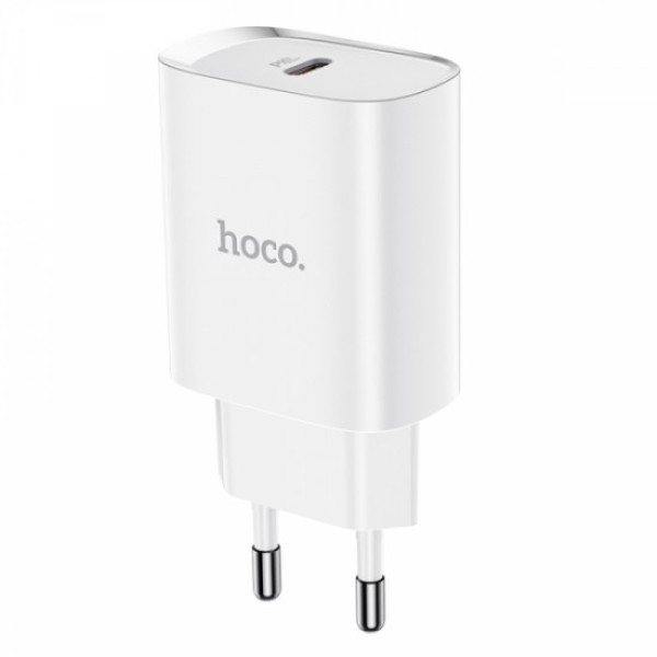 Сетевое зарядное устройство HOCO N14 Smart Single Port PD20W White - фото Сетевое зарядное устройство HOCO N14 Smart Single Port PD20W White