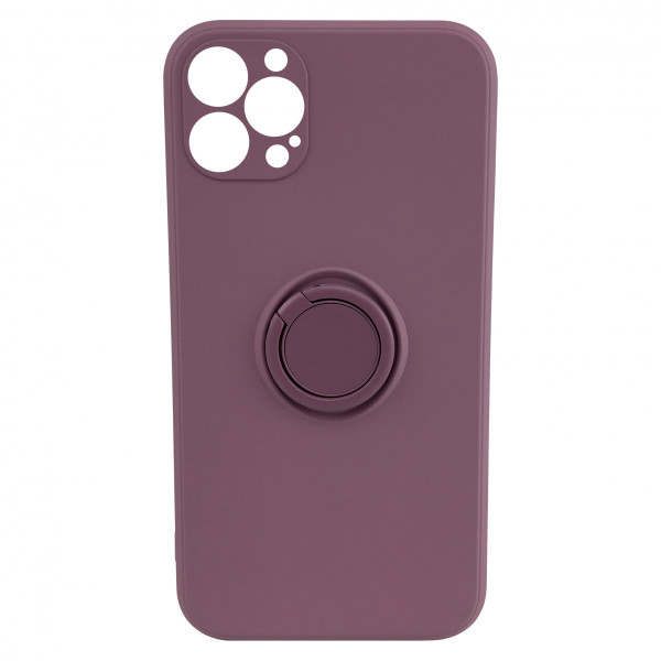 Чехол iPhone 12 Pro Silicone Case with Ring Holder (blueberry)