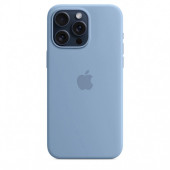 Чехол для iPhone 15 Pro Max Apple Silicone Case with MagSafe (Winter Blue)