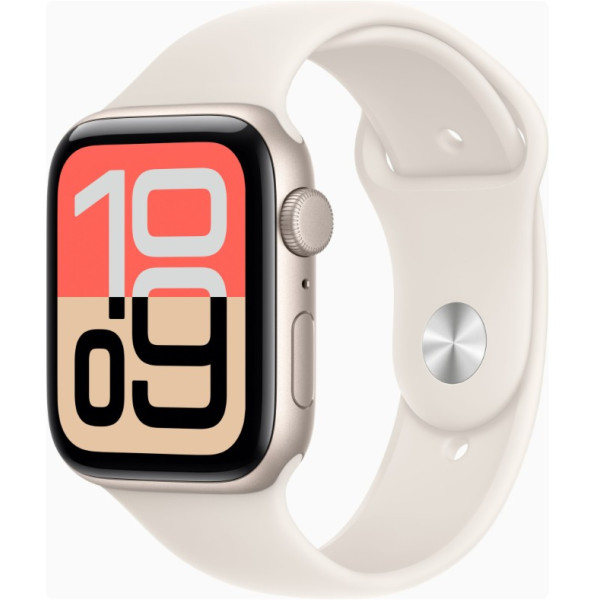 Apple Watch SE 3 GPS 44mm Starlight Alu. Case w. Starlight S. Band - M/L (MEHJ4) - фото Apple Watch SE 3 GPS 44mm Starlight Alu. Case w. Starlight S. Band - M/L (MEHJ4)
