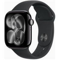 Apple Watch Series 11 GPS 42mm Jet Black Alu. Case w. Black S. Band - M/L (MEQU4)