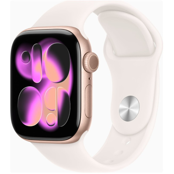 Apple Watch Series 11 GPS 42mm Rose Gold Alu. Case w. Light Blush S. Band - M/L (MEU44)