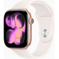 Apple Watch Series 11 GPS 46mm Rose Gold Alu. Case w. Light Blush S. Band - S/M (MEV64)