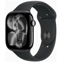 Apple Watch Series 11 GPS 46mm Jet Black Alu. Case w. Black S. Band - XL (MEW84+MXM53)