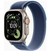 Apple Watch Ultra 3 GPS + Cellular 49mm Natural Tit. Case w. Blue/Bright Blue Trail Loop - S/M (MEWR4)