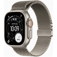 Apple Watch Ultra 3 GPS + Cellular 49mm Natural Tit. Case w. Natural Tit. Milanese Loop - Small (MEWW4)
