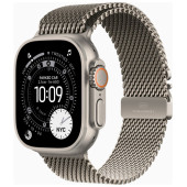 Apple Watch Ultra 3 GPS + Cellular 49mm Natural Tit. Case w. Natural Tit. Milanese Loop - Medium (MEWY4)