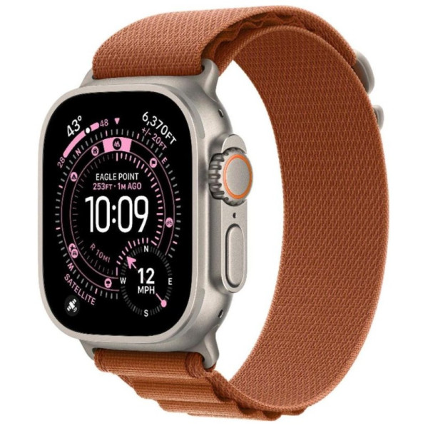 Apple Watch Ultra 3 GPS + Cellular 49mm Natural Tit. Case w. Terra Cotta A. Loop - Large (MF1V4+MFTD4)