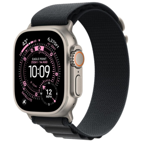 Apple Watch Ultra 3 GPS + Cellular 49mm Natural Tit. Case w. Black Alpine Loop - Small (MF1V4+MFTE4)
