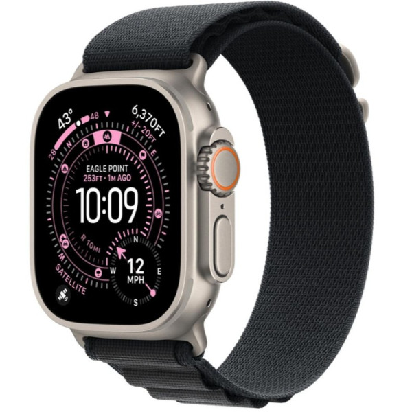 Apple Watch Ultra 3 GPS + Cellular 49mm Natural Tit. Case w. Black Alpine Loop - Large (MF1V4+MFTG4)
