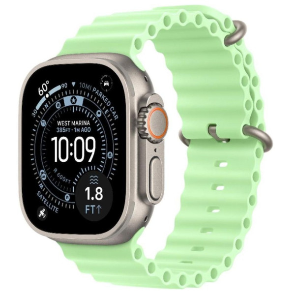 Apple Watch Ultra 3 GPS + Cellular 49mm Natural Tit. Case w. Neon Green Ocean Band (MF1V4+MGCF4)