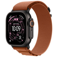Apple Watch Ultra 3 GPS + Cellular 49mm Black Tit. Case w. Terra Cotta Alpine Loop - Large (MF254+MG9F4)
