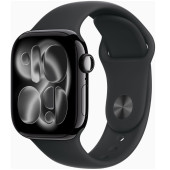 Apple Watch Series 11 GPS + Cellular 42mm Jet Black Alu. Case w. Black S. Band - S/M (MF834)