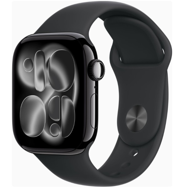 Apple Watch Series 11 GPS + Cellular 42mm Jet Black Alu. Case w. Black S. Band - S/M (MF834)