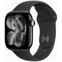 Apple Watch Series 11 GPS + Cellular 42mm Jet Black Alu. Case w. Black S. Band - M/L (MF854)