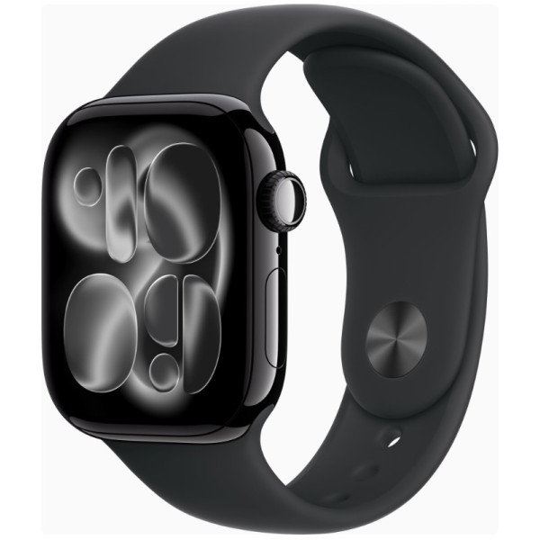 Apple Watch Series 11 GPS + Cellular 42mm Jet Black Alu. Case w. Black S. Band - M/L (MF854)