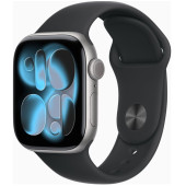 Apple Watch Series 11 GPS + Cellular 42mm Space Grey Alu. Case w. Black S. Band - S/M (MF8A4)