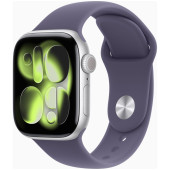 Apple Watch Series 11 GPS + Cellular 42mm Silver Alu. Case w. Purple Fog S. Band - M/L (MF8J4)