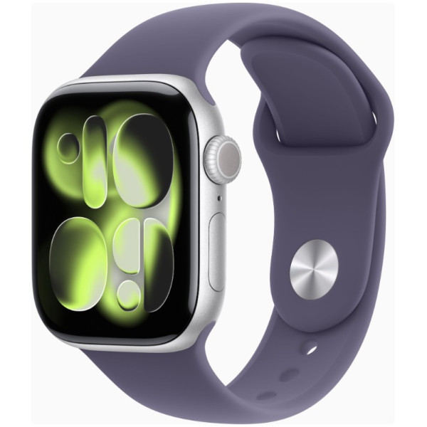 Apple Watch Series 11 GPS + Cellular 42mm Silver Alu. Case w. Purple Fog S. Band - M/L (MF8J4)
