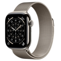 Apple Watch Series 11 GPS + Cellular 42mm Natural Tit. Case w. Natural Milanese Loop (MF8P4)