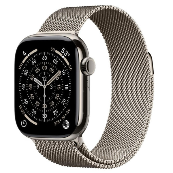 Apple Watch Series 11 GPS + Cellular 42mm Natural Tit. Case w. Natural Milanese Loop (MF8P4) - фото Apple Watch Series 11 GPS + Cellular 42mm Natural Tit. Case w. Natural Milanese Loop (MF8P4)