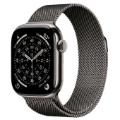 Apple Watch Series 11 GPS + Cellular 42mm Natural Tit. Case w. Slate Milanese Loop (MF9H4+MGJ14)