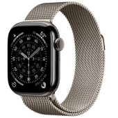 Apple Watch Series 11 GPS + Cellular 42mm Slate Tit. Case w. Natural Milanese Loop (MF9K4+MGHY4)