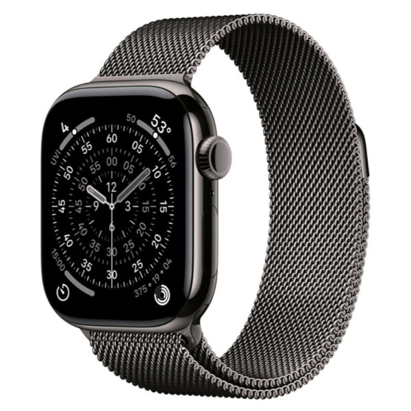 Apple Watch Series 11 GPS + Cellular 42mm Slate Tit. Case w. Slate Milanese Loop (MF9K4+MGJ14)