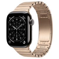 Apple Watch Series 11 GPS + Cellular 42mm Slate Tit. Case w. Gold Link Bracelet (MF9K4+MXMC3)