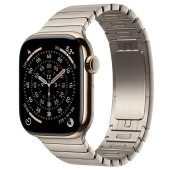 Apple Watch Series 11 GPS + Cellular 42mm Gold Tit. Case w. Natural Link Bracelet (MF9M4+MXMA3)