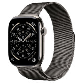 Apple Watch Series 11 GPS + Cellular 46mm Natural Tit. Case w. Slate Milanese Loop - M/L (MFAY4+MGJ74)