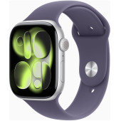 Apple Watch Series 11 GPS + Cellular 46mm Silver Alu. Case w. Purple Fog S. Band - S/M (MFCP4)