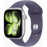 Apple Watch Series 11 GPS + Cellular 46mm Silver Alu. Case w. Purple Fog S. Band - S/M (MFCP4)