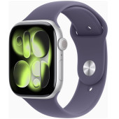Apple Watch Series 11 GPS + Cellular 46mm Silver Alu. Case w. Purple Fog S. Band - M/L (MFCR4)