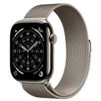 Apple Watch Series 11 GPS + Cellular 46mm Natural Tit. Case w. Natural Milanese Loop - S/M (MFCY4)