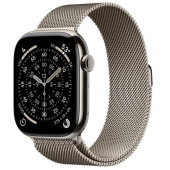 Apple Watch Series 11 GPS + Cellular 46mm Natural Tit. Case w. Natural Milanese Loop - M/L (MFD04)
