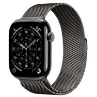 Apple Watch Series 11 GPS + Cellular 46mm Slate Tit. Case w. Slate Milanese Loop - S/M (MFD34)
